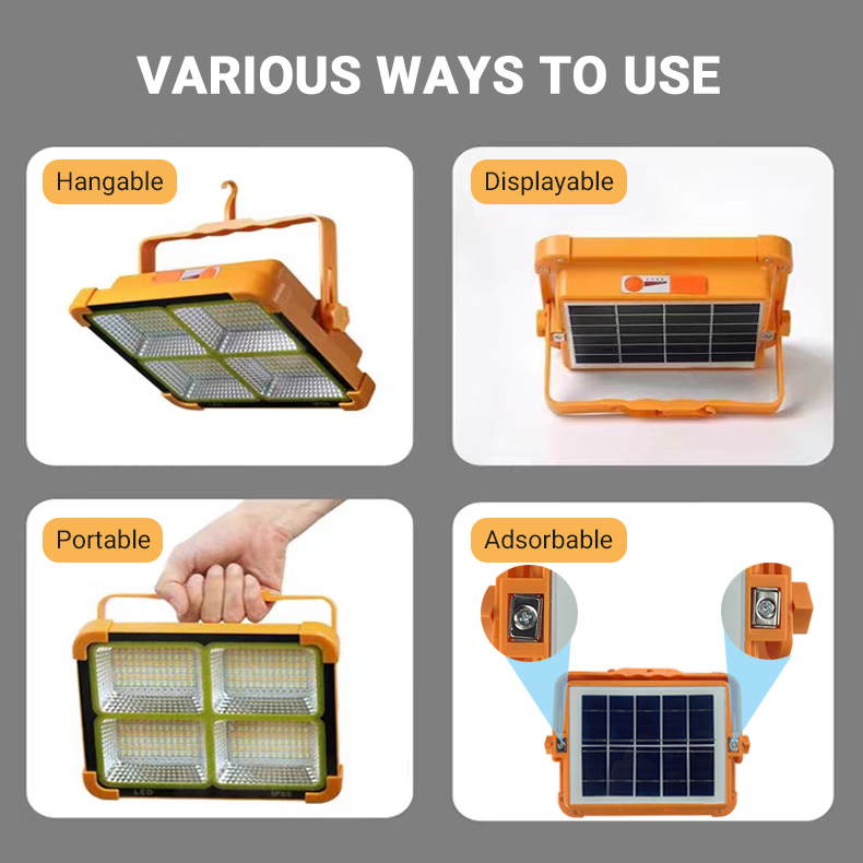  Emergency LED Work Light High Lumen High Quality Portable Solar Flood Lights