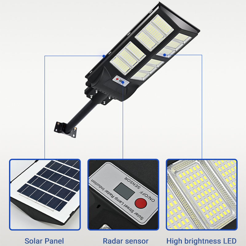 100w 200w 300w Pinagsamang Solar Powered Street Light