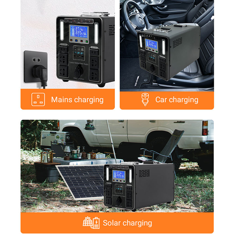 1500W Solar Generator Backup Lithium Battery Portable Power Station para sa Outdoor Camping Travel Hunting Emergency