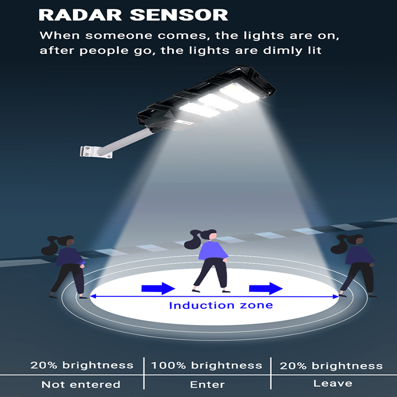 Highway Streetlight 100W 200W 300W 400W Outdoor All In One Led Solar Street Light