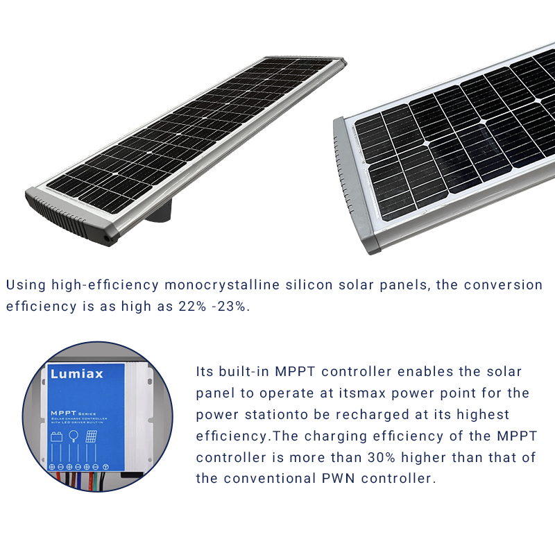 Aluminum solar light hindi tinatablan ng tubig integrated na humantong solar power street light